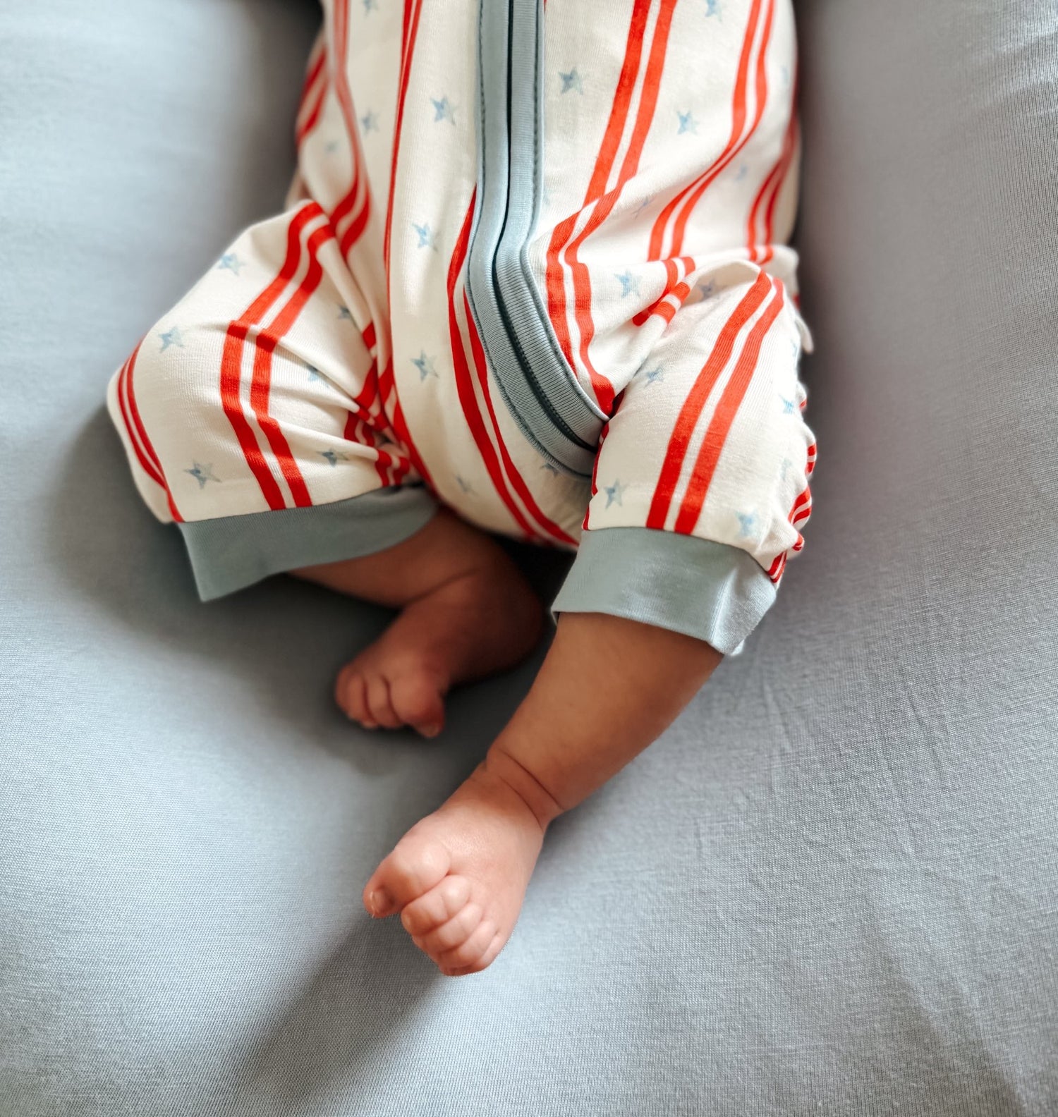 Organic Stars & Stripes Bamboo Shorty Pajamas by Little Joy Co. at Everetts Place