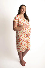 Three Little Tots 70s Groovy Mommy Labor and Delivery Nursing Hospital Gown - 