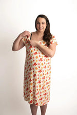 Three Little Tots 70s Groovy Mommy Labor and Delivery Nursing Hospital Gown - 