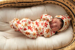 Three Little Tots 70s Groovy Flower Knotted Newborn Gown - 