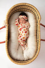 Three Little Tots 70s Groovy Flower Knotted Newborn Gown - 