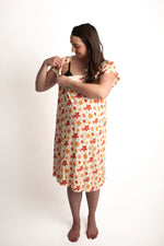 Three Little Tots 70s Groovy Mommy Labor and Delivery Nursing Hospital Gown - 