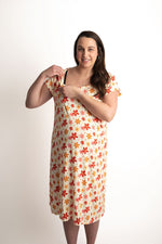 Three Little Tots 70s Groovy Mommy Labor and Delivery Nursing Hospital Gown - 
