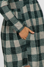 Forest Green Plaid Knit Maternity Dress by PinkBlush