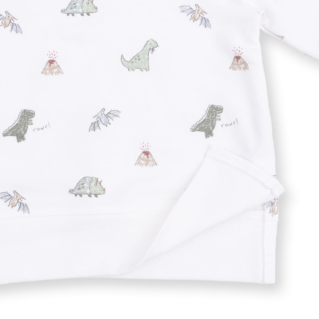 Playful Dinosaur Print Raglan Sweatshirt by Angel Dear (view 4 of 4)