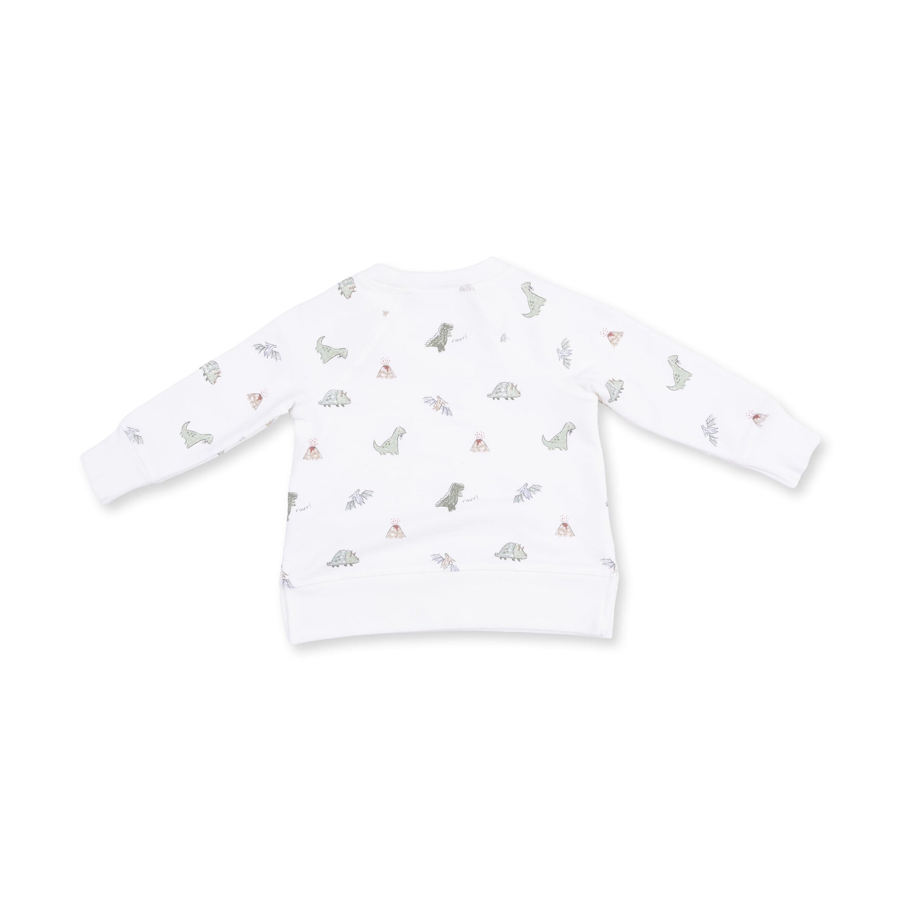 Playful Dinosaur Print Raglan Sweatshirt by Angel Dear (view 3 of 4)