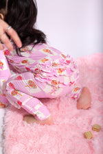 My First Lollipop Bamboo Onesie: Buttery Soft Pink Romper by Rayn’s Tiny Stitches