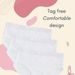 Feathers USA Briefs Tagless Snug Fit 100 Percent Cotton For Girls by Feathers USA at Everetts Place