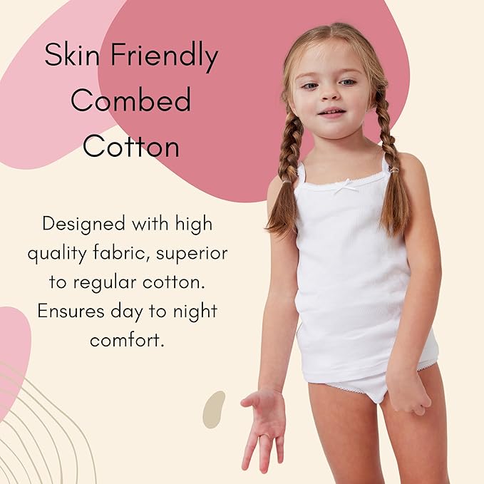 Feathers USA Tagless 100 Percent Cotton Briefs For Girls Soft Snug Fit by Feathers USA at Everetts Place