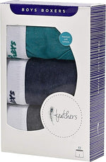 Feathers USA Tagless Cotton Stretch Boxer Briefs for Boys 3 Pack by Feathers USA at Everetts Place