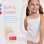Feathers Super Soft Girls Undershirts Tagless Camisoles – Cotton Cami Girls Tank Tops (3 Pack) by Feathers USA at Everetts Place