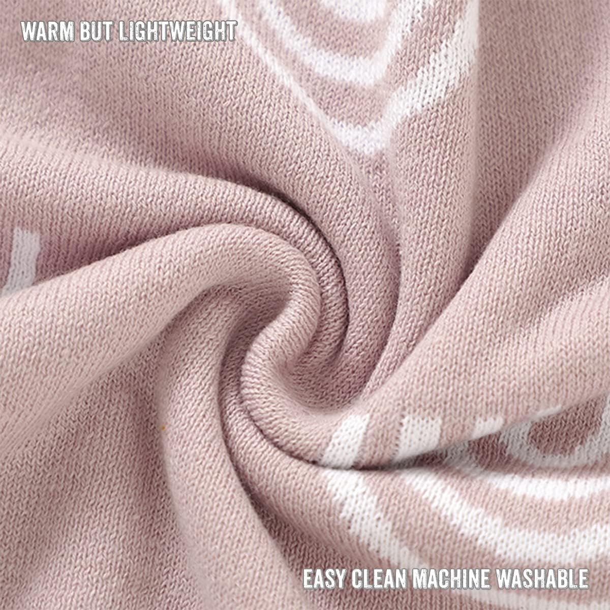 Whimsy Collection Luxury 100 Percent Cotton Knit Swaddle Baby Blanket Bleu La La