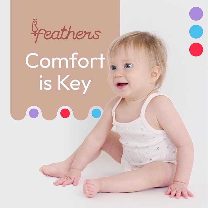 Feathers Super Soft Cotton Tank Top Baby Girl Undershirts – One-Piece Toddler Bodysuit (2 Pack) by Feathers USA at Everetts Place