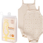 Feathers Super Soft Cotton Tank Top Baby Girl Undershirts – One-Piece Toddler Bodysuit (2 Pack) by Feathers USA at Everetts Place