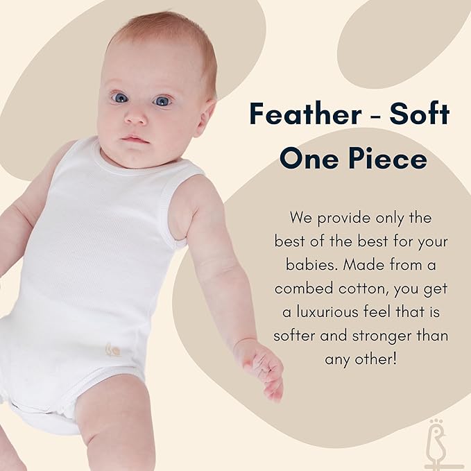 Feathers USA Baby Onepiece Bodysuit Tagless Comfort For Babies by Feathers USA at Everetts Place