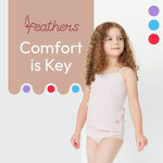 Feathers Super Soft Girls Undershirts Tagless Camisoles – Cotton Cami Girls Tank Tops (3 Pack) by Feathers USA at Everetts Place