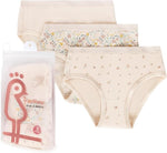 Feathers Floral Print Snug Tagless Cotton Underwear – Girls Underwear Briefs Super Soft Panties (3 Pack) by Feathers USA at Everetts Place