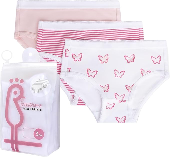 Feathers USA Briefs Tagless Super Soft Cotton for Girls by Feathers USA at Everetts Place