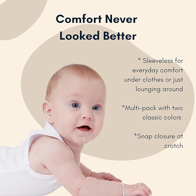 Feathers USA Baby Onepiece Bodysuit Tagless Comfort For Babies by Feathers USA at Everetts Place