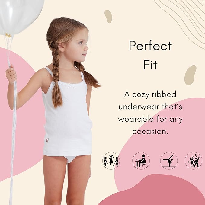 Feathers USA Briefs Tagless Snug Fit 100 Percent Cotton For Girls by Feathers USA at Everetts Place