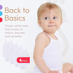 Feathers 4 Pack Baby Girls Tank Top Undershirts Super Soft Cotton For Toddlers by Feathers USA at Everetts Place