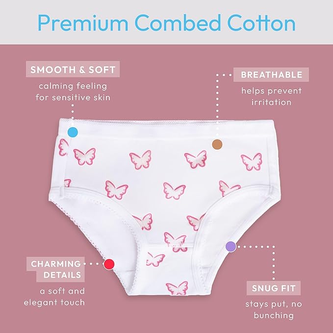 Feathers USA Briefs Tagless Super Soft Cotton for Girls by Feathers USA at Everetts Place