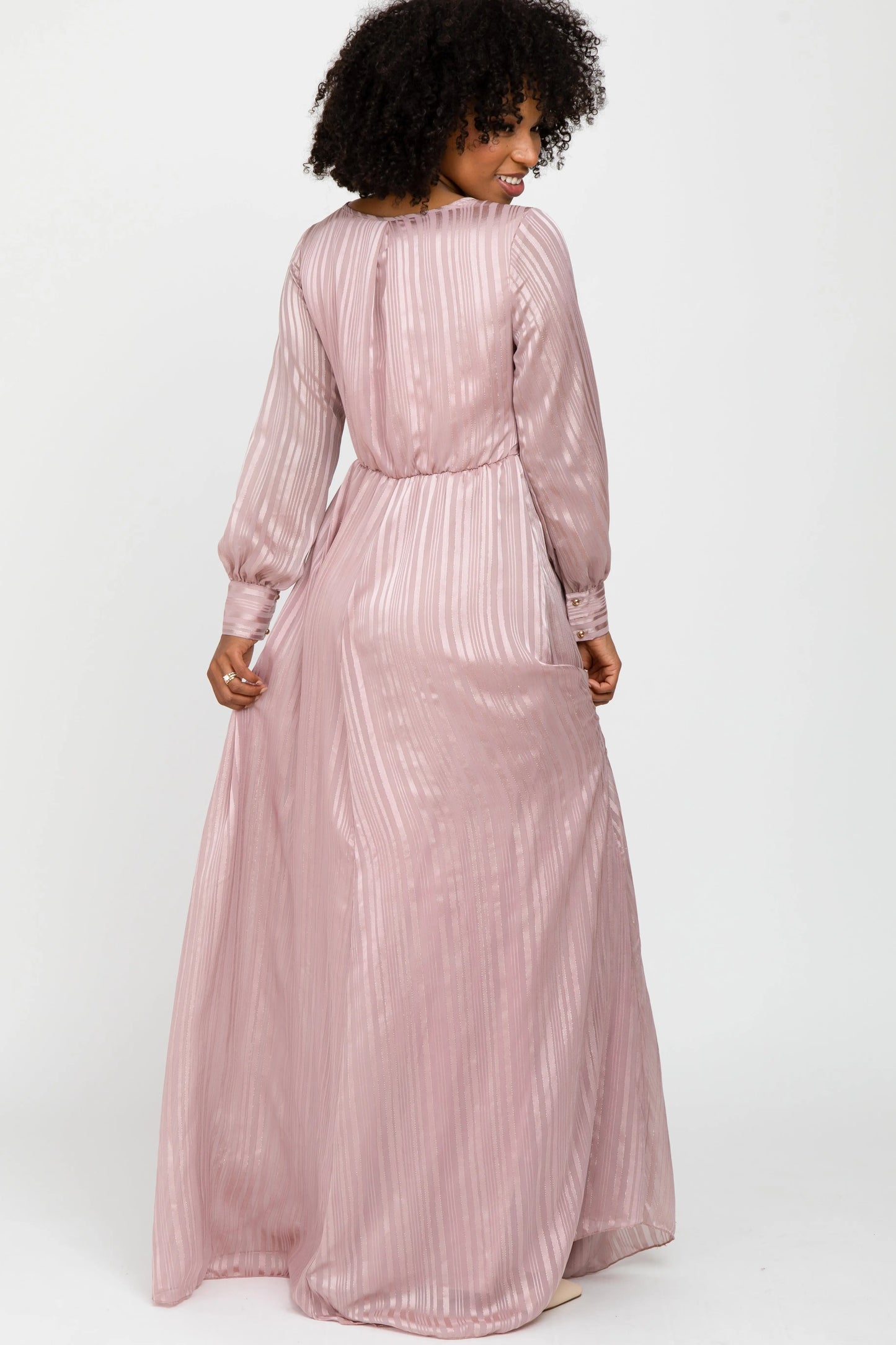 PinkBlush PinkBlush Chiffon Maxi Dress with Wrap V Neckline for Elegant Women - Apparel & Accessories > Clothing > Dresses
