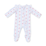 Viscose from Bamboo Ruffle Sleeve Zipper Footie - Anna by Angel Dear (view 2 of 5)