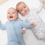 Solid Blue Fog - 2 Way Zipper Footie by Angel Dear
