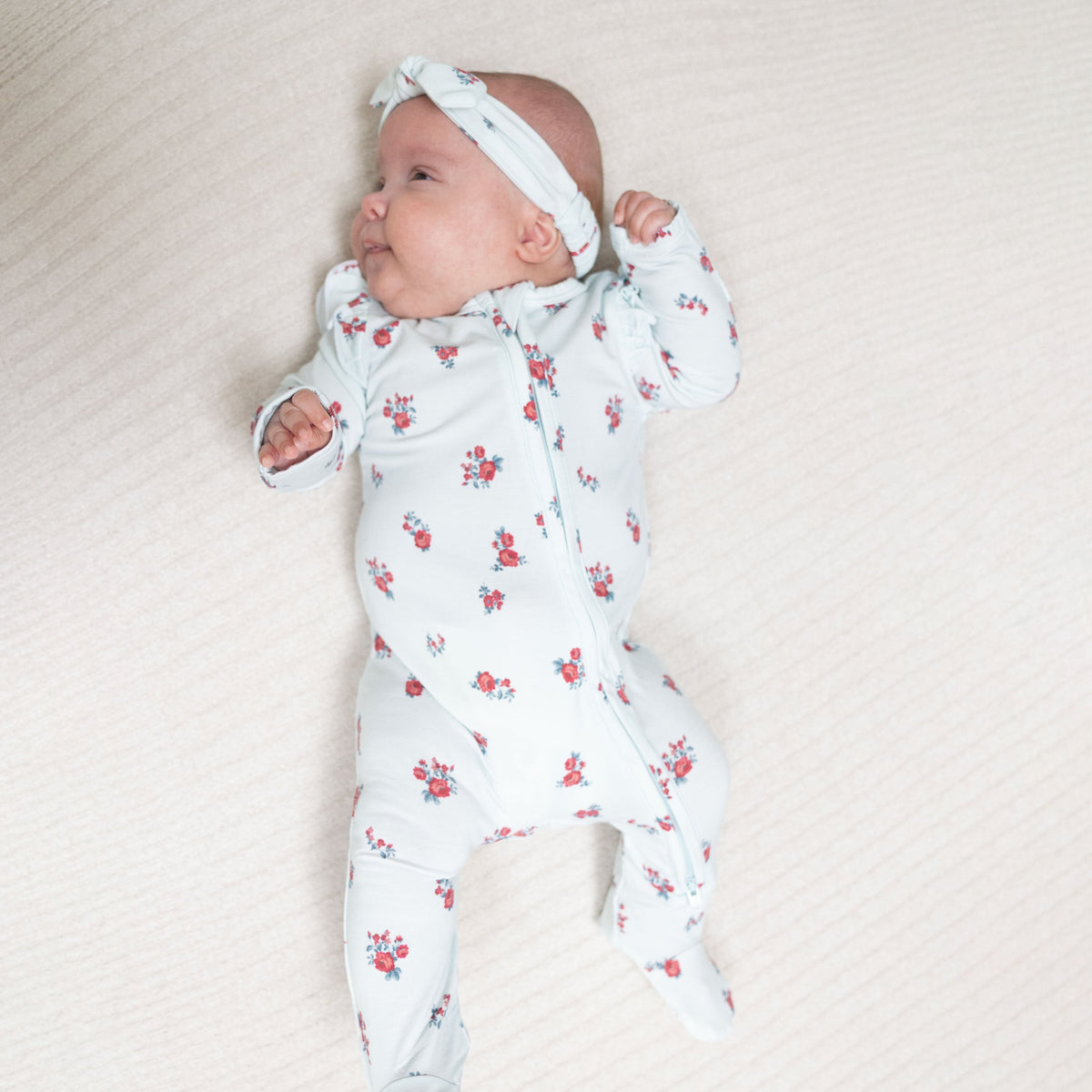 Viscose from Bamboo Footie Pajamas - Alyssa Floral by Angel Dear