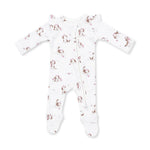 Explorer Puppy Pink - 2 Way Ruffle Sleeve Zipper Footie by Angel Dear (view 2 of 4)