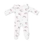 Explorer Puppy Pink - 2 Way Ruffle Sleeve Zipper Footie by Angel Dear (view 3 of 4)
