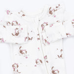 Explorer Puppy Pink - 2 Way Ruffle Sleeve Zipper Footie by Angel Dear (view 4 of 4)