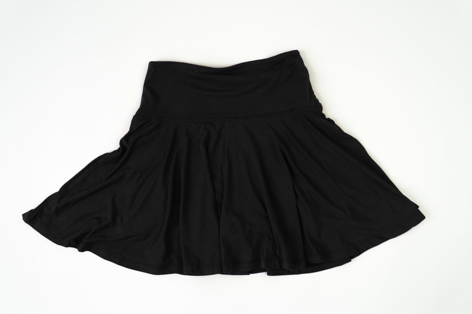 Adult bamboo skort in Nightfall dark solid color, shown from the front.