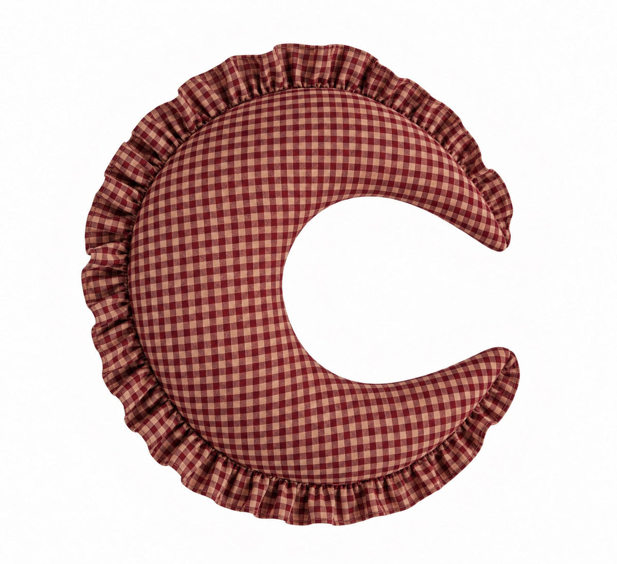 Gingham Feeding Old Support Ruffle Nursing Pillow Cover by Little Mae & Co