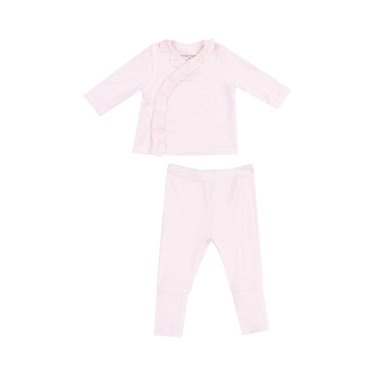 Take Me Home Set With Roll Over Cuff Pants Stripe Classic Pink Angel Dear