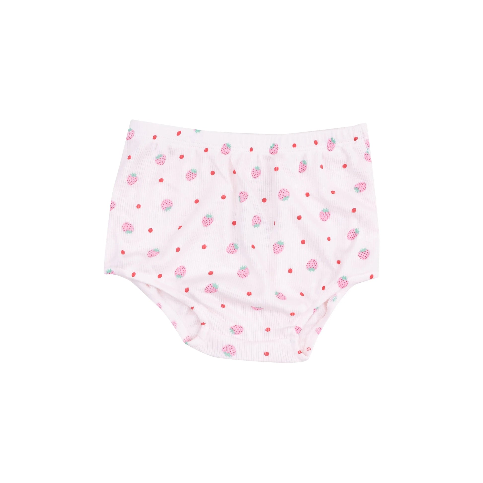 Tank Dress and Bloomer Set for Toddlers in Strawberry Swiss Dot.