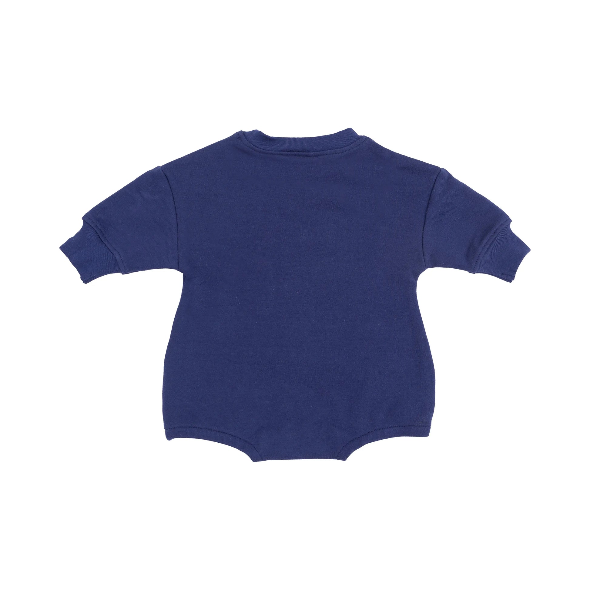 French Terry Sweatshirt Bubble With Chenille Patch Bubbly Whale Blue.