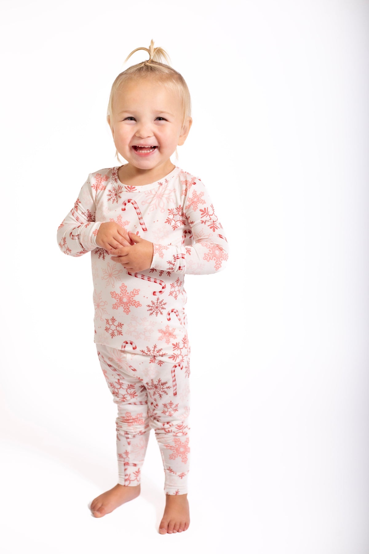 My First Candy Cane: Toddler Bamboo Pajamas by Rayn’s Tiny Stitches