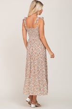 Sleeveless Smocked Tiered Maternity Maxi Dress by PinkBlush (view 3 of 8)