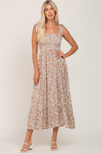 Sleeveless Smocked Tiered Maternity Maxi Dress by PinkBlush (view 1 of 8)