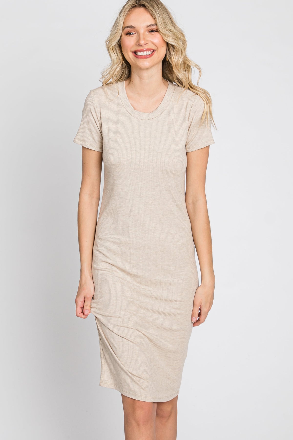 Versatile Ribbed Fitted Dress for Everyday by PinkBlush (view 8 of 10)