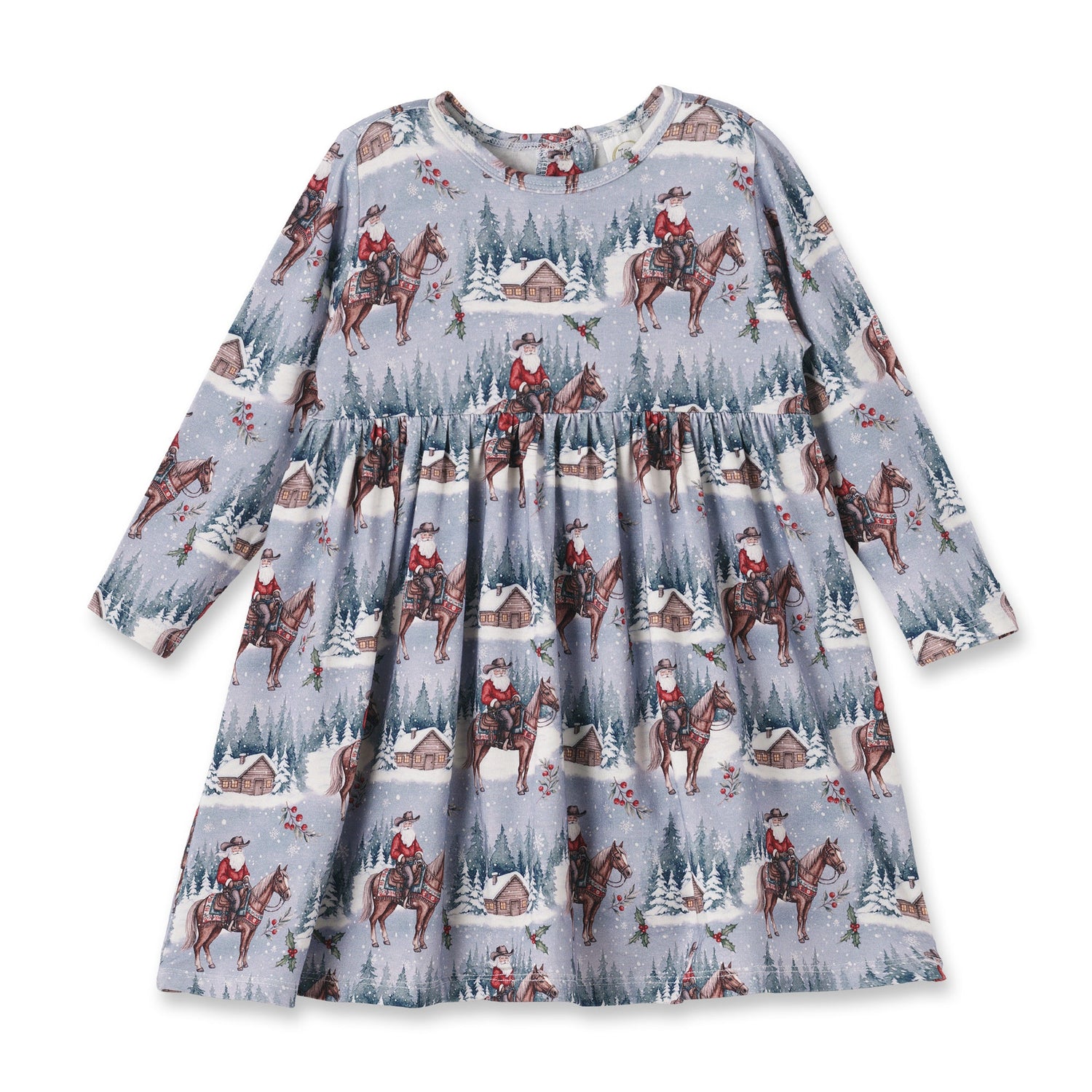 Cowgirl Christmas Girls Dress – Soft Bamboo Holiday Style by Tesa Babe (view 2 of 2)