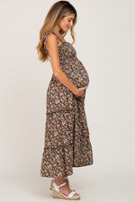 Sleeveless Tiered Maternity Maxi Dress by PinkBlush