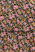 Black Multi-Color Floral Maxi Dress - Sleeveless Tiered by PinkBlush