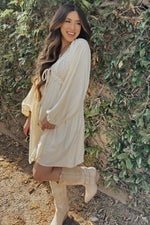 Beige Crochet Lace Button Front Maternity Maxi Dress by PinkBlush