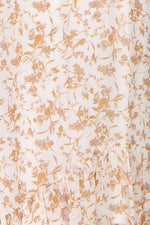 Ivory Floral Chiffon Ruffle Maternity Maxi Dress by PinkBlush at Everetts Place