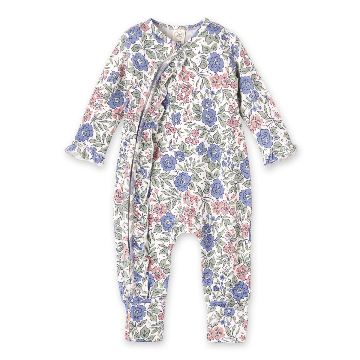 Vintage Floral Zipper Romper - Soft Bamboo Baby by Tesa Babe (view 2 of 3)