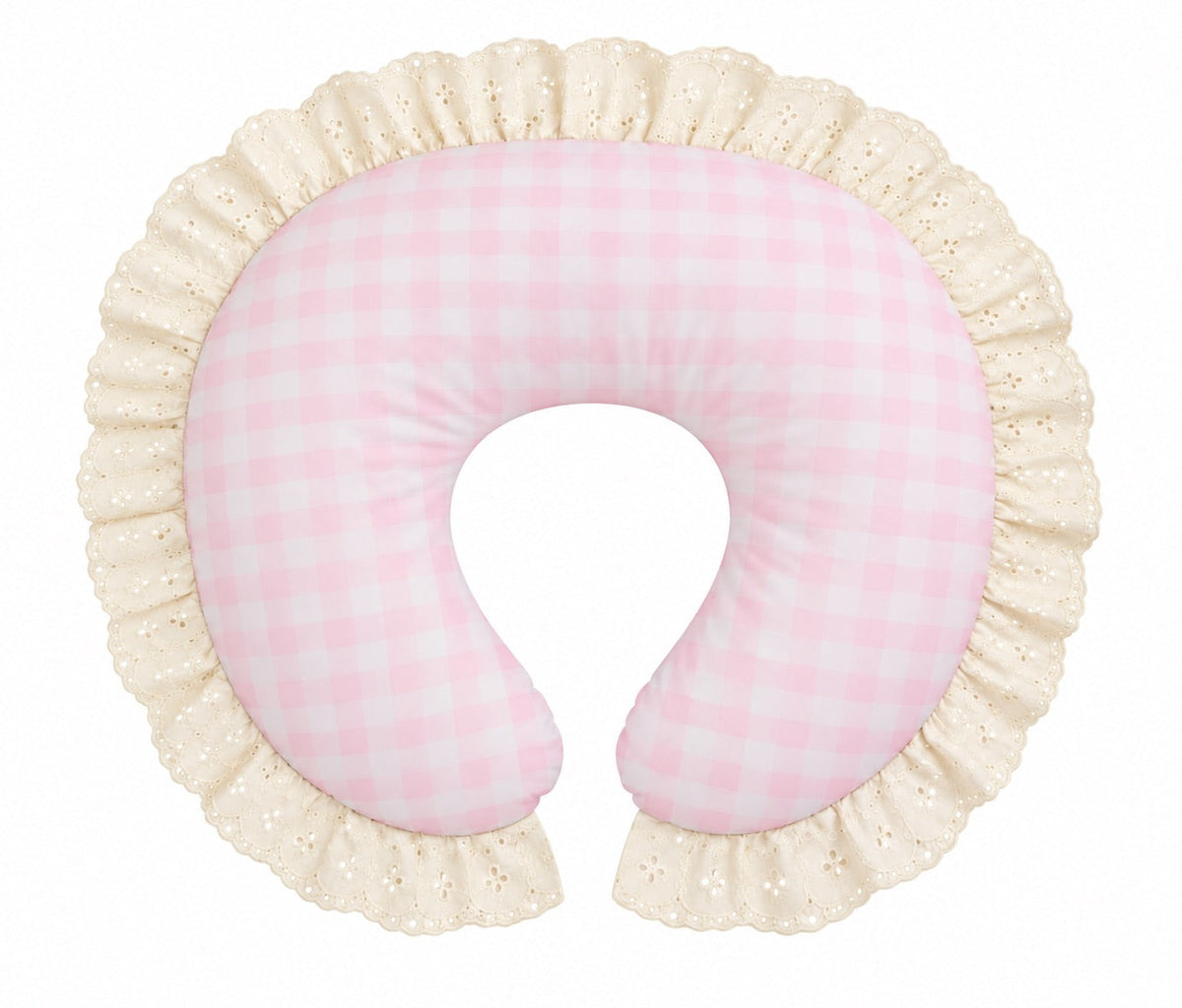 Ivory Eyelet Ruffle Original Nursing Pillow Cover by Little Mae & Co