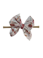Little Mae & Co baby girl sailor bow nylon headband bow clips.